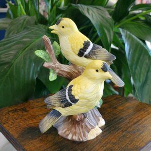 Lefton Nest Egg Collection Yellow Finches